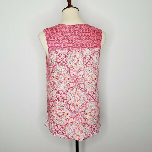 Ink+Ivy Sleeveless Pink Paisley Top Size M - Picture 8 of 8